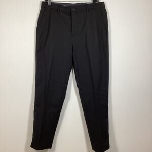 Daniel Hechter Paris Black Flat Front Dress Pants Chinos Men 36 X 30 Office